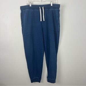Lands' End Serious Sweats Navy Jogger Pants